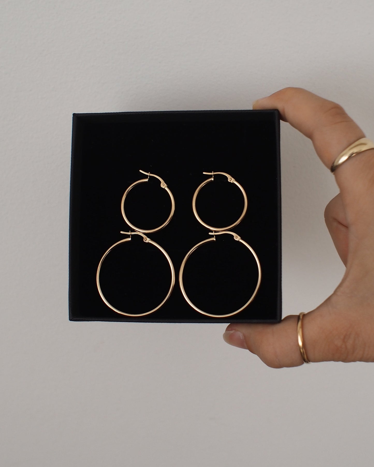 Solid Gold Hoops