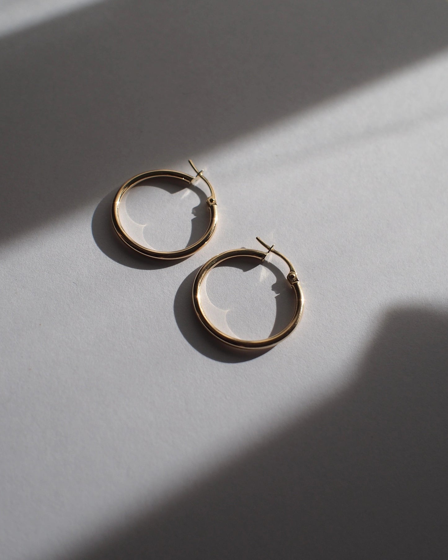 Solid Gold Hoops