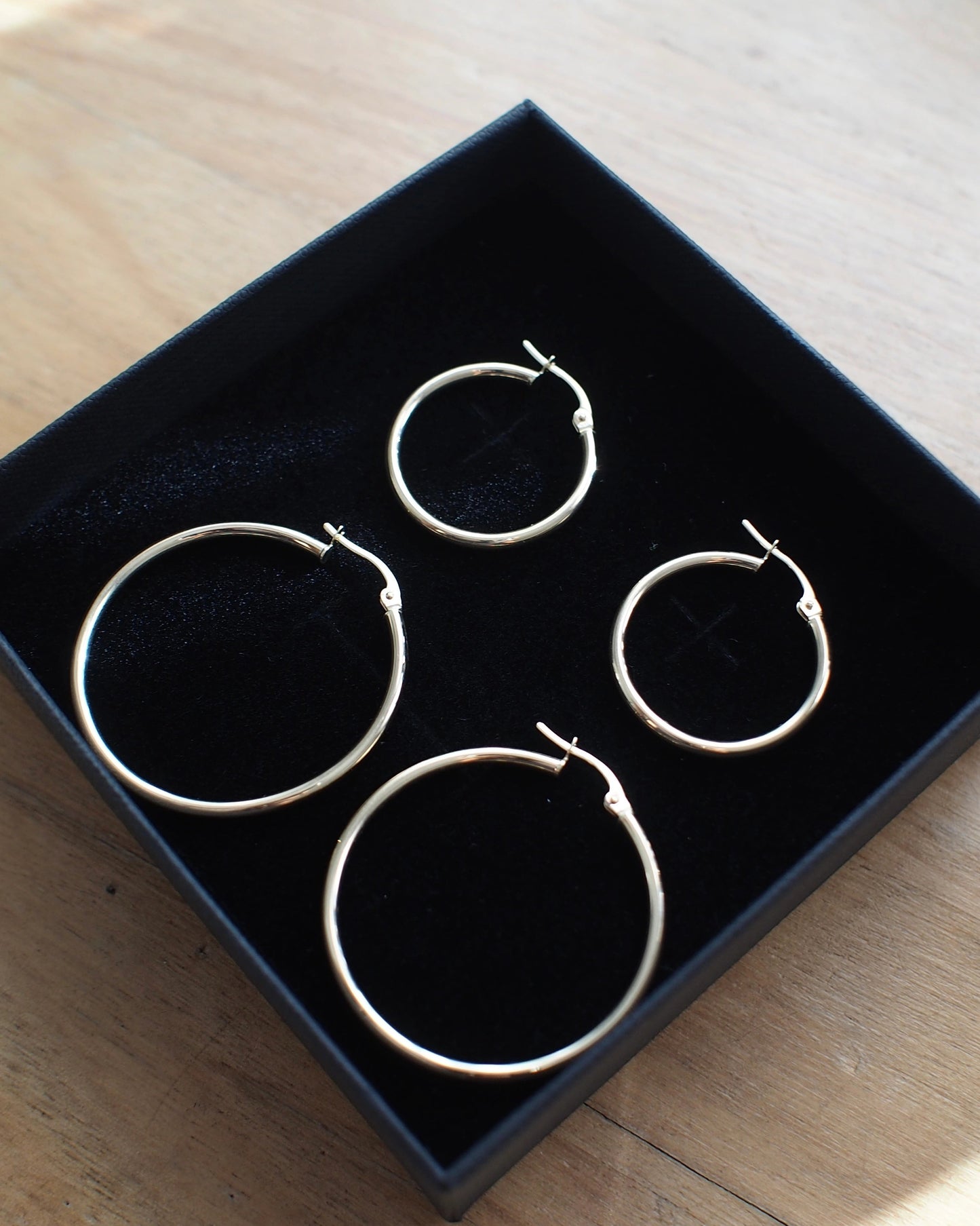 Solid Gold Hoops