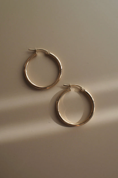 Solid Gold Hoops