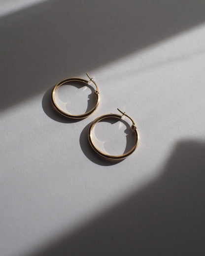 Solid Gold Hoops