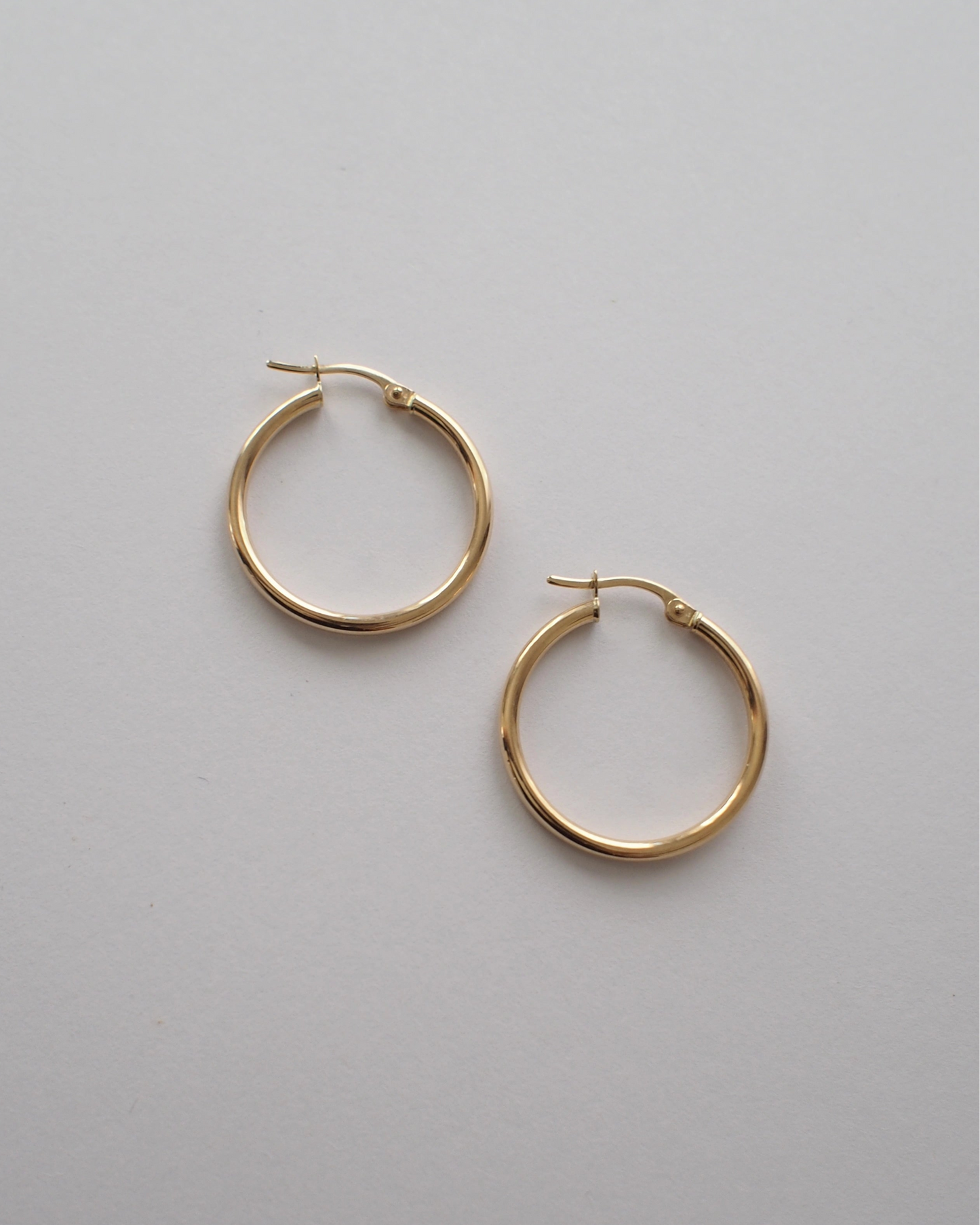 Solid Gold Hoops