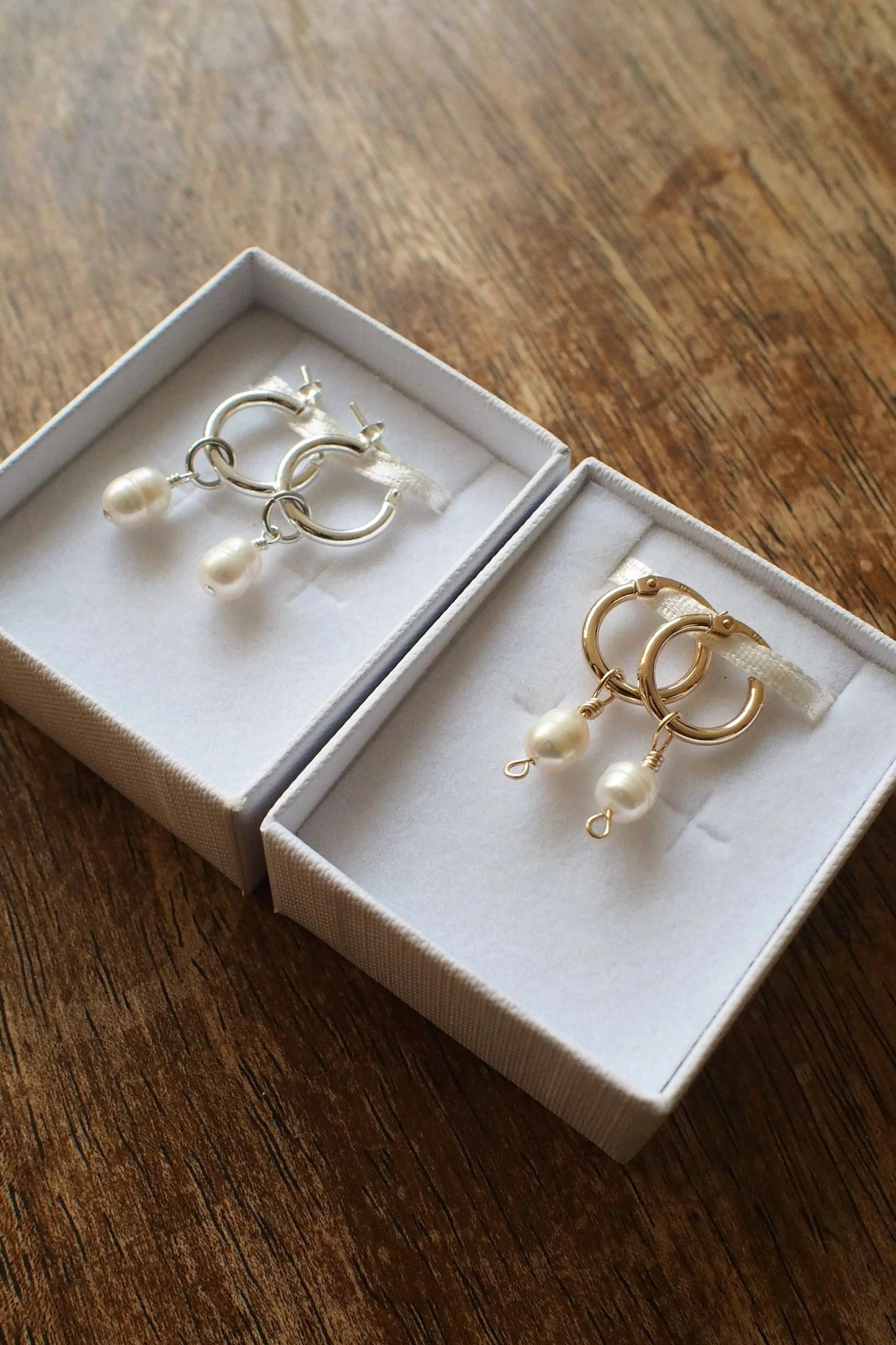 Classic Freshwater Pearl Hoops