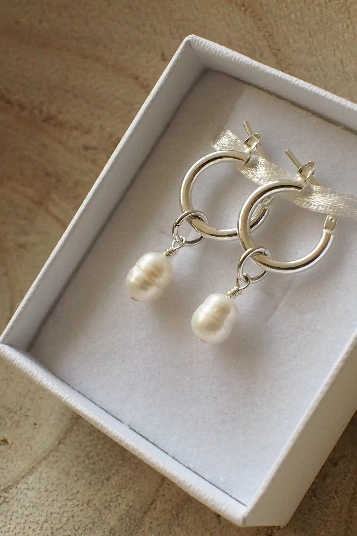 Classic Freshwater Pearl Hoops Salty May