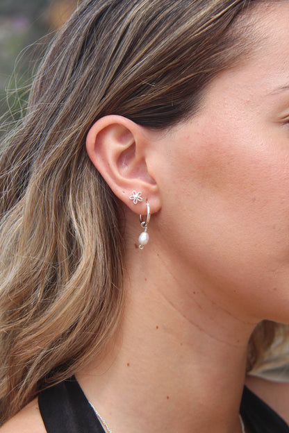 Model Wearing Daisy Earrings